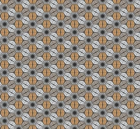 Geometric hexagonal tiling. Seamless vector pattern. Stock Illustration