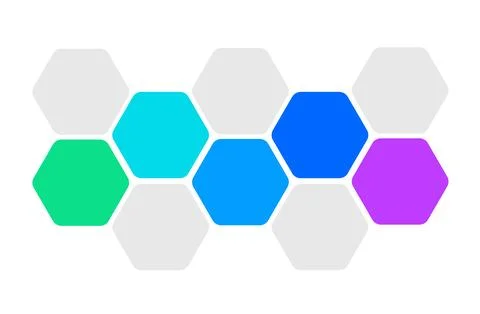 Geometric hexagons form a modern pattern. Illustrazione stock