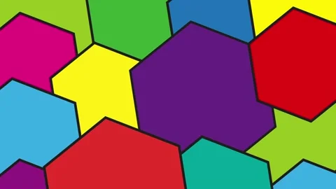 Geometric hexagons rotating abstract background Stock Footage 147187250