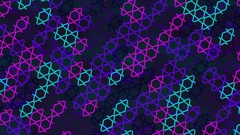 Geometric Hexagram Node Array Data Grid Stock Footage 340378593