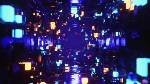 Geometric High-Tech Tunnel 스톡 동영상 171283647