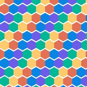 Geometric honeycomb colorful pattern texture background Stock Illustration