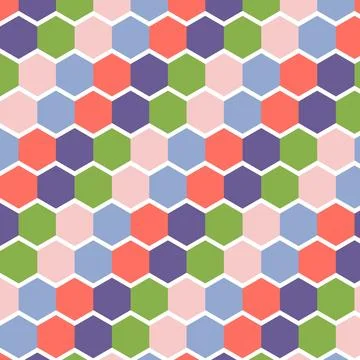 Geometric honeycomb colorful pattern texture background Stock Illustration