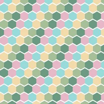Geometric honeycomb pastel pattern texture background Stockillustratie
