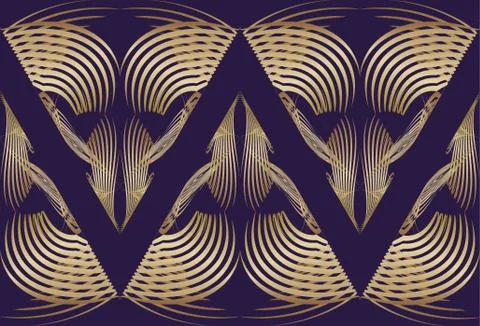 Geometric horizontal seamless pattern. Illustrazione stock