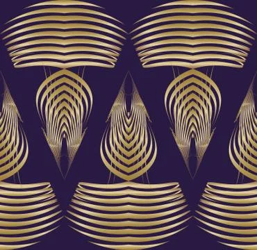 Geometric horizontal seamless pattern. Stock Illustration