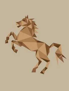 Geometric horse Stock Illustration