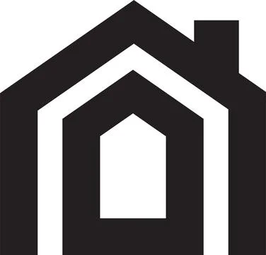 Geometric house logo Stock Illustration