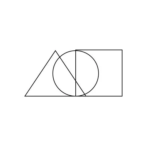 Geometric icon isolated on white background 스톡 일러스트
