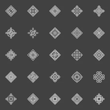 Geometric icons set Stock Illustration