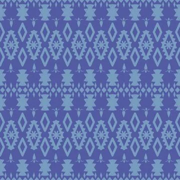 Geometric ikat seamless pattern Stock Illustration