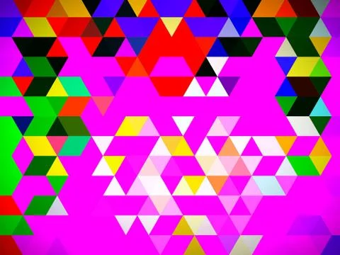 Geometric illustration of multi-colored squares and rectangles Stock Illustration