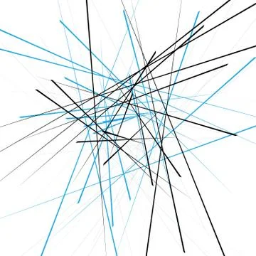 Geometric illustration with random intersecting lines. Editable abstract art. イラスト素材