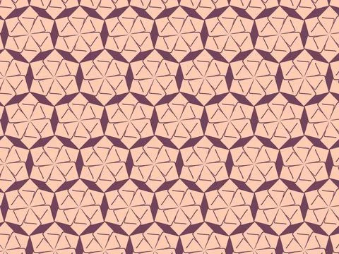 Geometric illustration seamless pattern for tile and wall decor. Brown lines on Stock Illustration