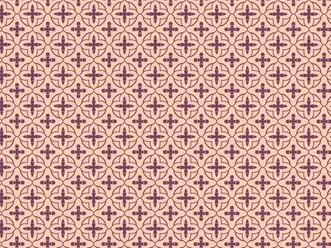 Geometric illustration seamless pattern for tile and wall decor. Brown lines on Stock Illustration
