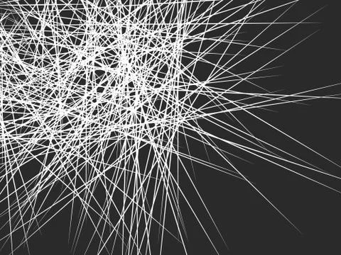 Geometric illustration(s) with random, edgy, irregular lines. Dynamic interse Stock Illustration