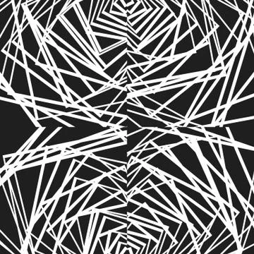 Geometric illustration(s) with random, edgy, irregular lines. Dynamic interse Stock Illustration