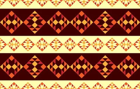 Geometric indigenous ethnic pattern concept. Geometry seamless pattern. Des.. Stock Illustration