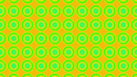 Geometric infinity circles kaleidoscope pattern in green and turquoise on ye Stock Footage 271337844