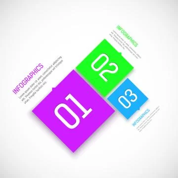 Geometric infographic template Stock Illustration