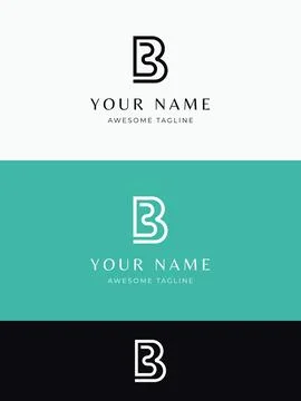 Geometric initial B logo, a modern and minimal design suitable for creative.. Stock Illustration