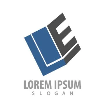 Geometric initial letter LE logo concept design. Symbol graphic template elem Stock Illustration