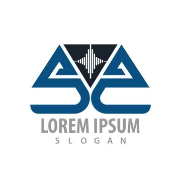 Geometric initial letter SS in triangle shape concept design. Symbol graphic  Stock Illustration