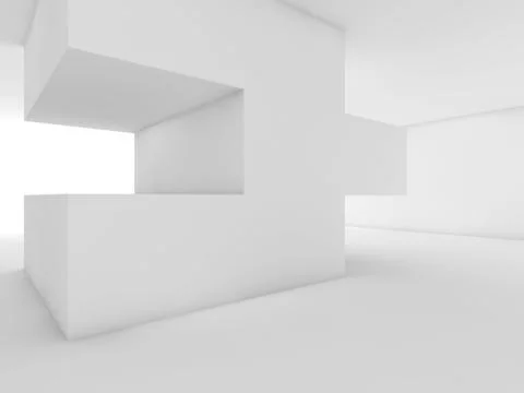 Geometric installation object. 3 d illustration Stock Illustration