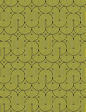 Geometric Interlaced Art Pattern Vector Illustration in Modern Style Stock Illustration