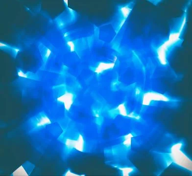 Geometric interlaced shapes dark blue explosion abstract backgro Stock Illustration