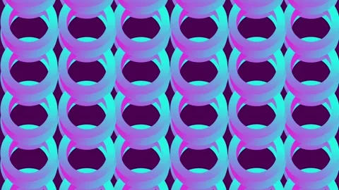 Geometric Interlocking Rings Seamless Loop Stock Footage 335851442