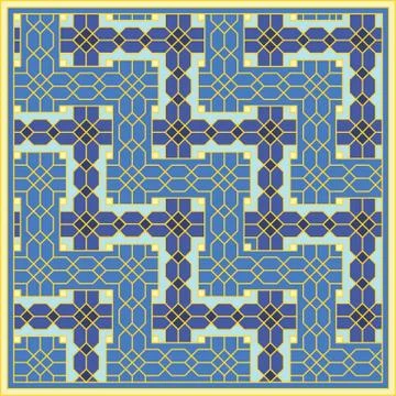 Geometric interwoven pattern. Vector. Stock Illustration