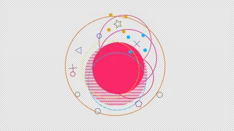 Geometric intro of circles on a empty background. Stock Footage 152238923