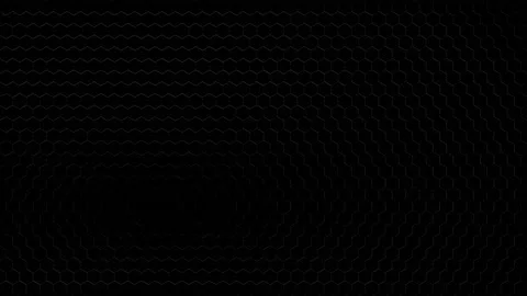 Geometric Iron Web of Hexagons with Blue Pulsating Light and Cybernetic Stock Footage 287986630