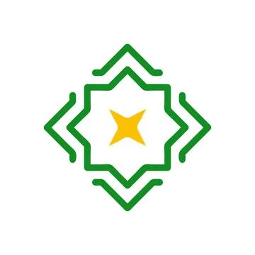 Geometric Islamic Design Logo.  Modern, Abstract, and Elegant. Stock Illustration
