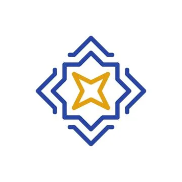 Geometric Islamic Design.  Ornamental Pattern,  Symbol,  Decorative Element. Stock Illustration