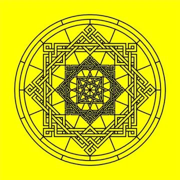 Geometric Islamic Laser cutting vector panel. Stock Illustration