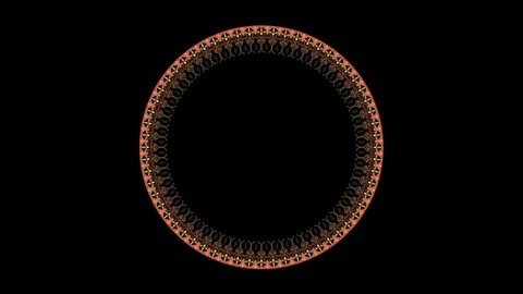 Geometric Islamic Ornament border with Arabesque style for your background. Stock Footage 81425558