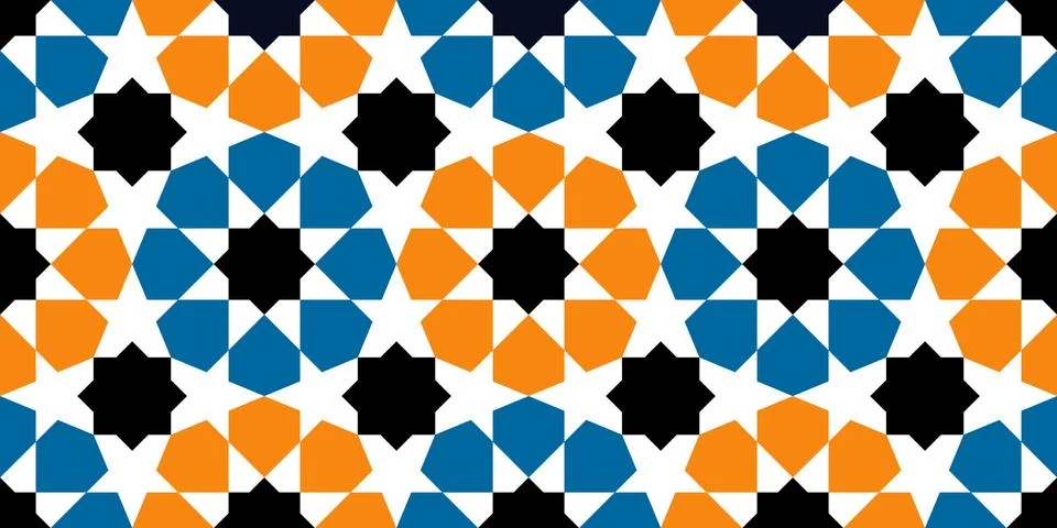 Geometric Islamic Ornament Pattern Stock Illustration