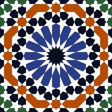 Geometric Islamic Ornament Pattern Stock Illustration