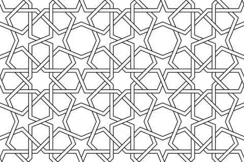 Geometric Islamic Ornament Pattern Stock Illustration