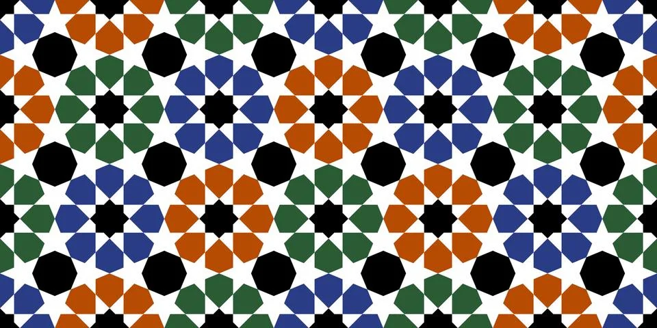 Geometric Islamic Ornament Pattern Stock Illustration