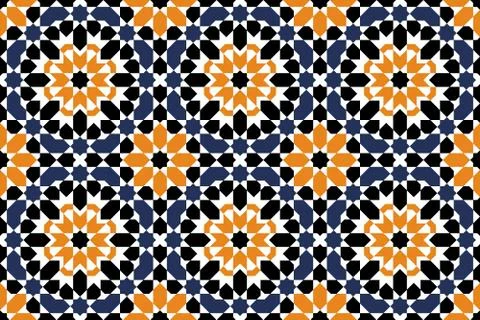 Geometric Islamic Ornament Pattern Stock Illustration