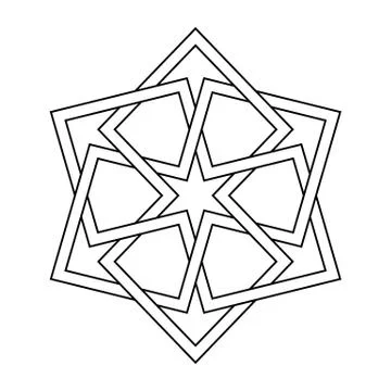Geometric Islamic Ornament Pattern Stock Illustration