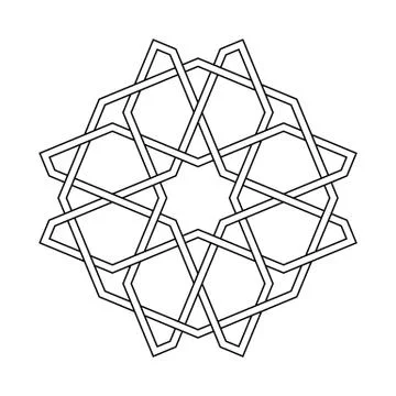 Geometric Islamic Ornament Pattern Stock Illustration