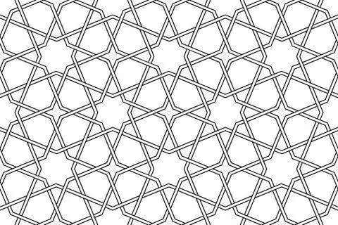Geometric Islamic Ornament Pattern Stock Illustration