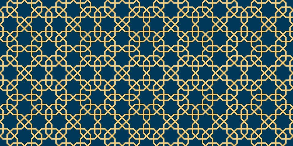 Geometric Islamic Seamless Pattern f Stock Illustration