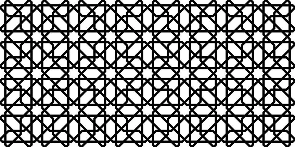 Geometric Islamic Seamless Pattern Stock Illustration
