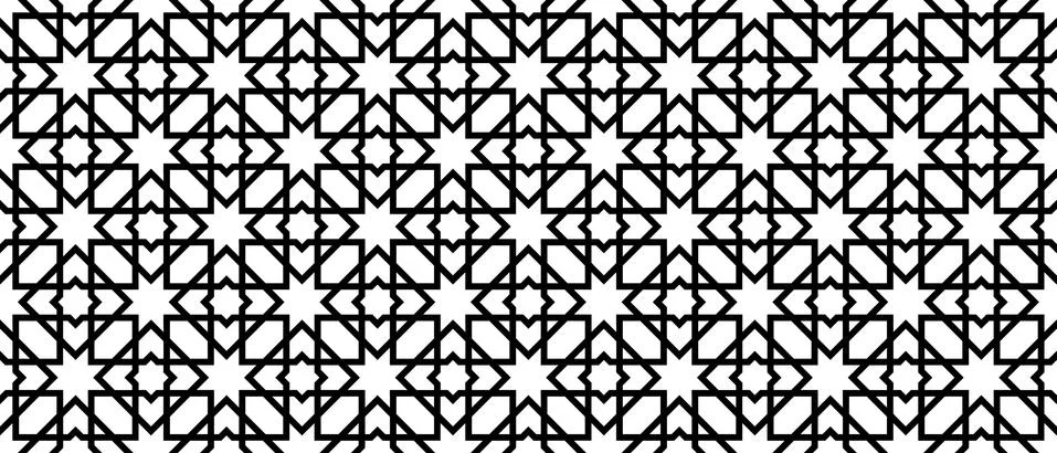 Geometric Islamic Seamless Pattern Stock Illustration