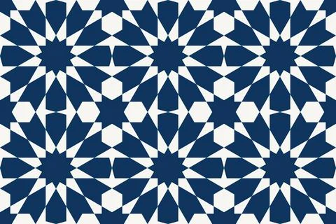 Geometric Islamic Seamless Pattern Stock Illustration